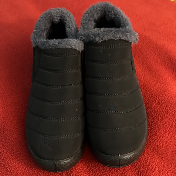 Black Fleece Lined Ankle Boots - Picture 2 of 5